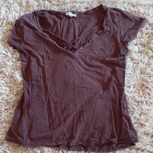 Purple Criss Cross Tee